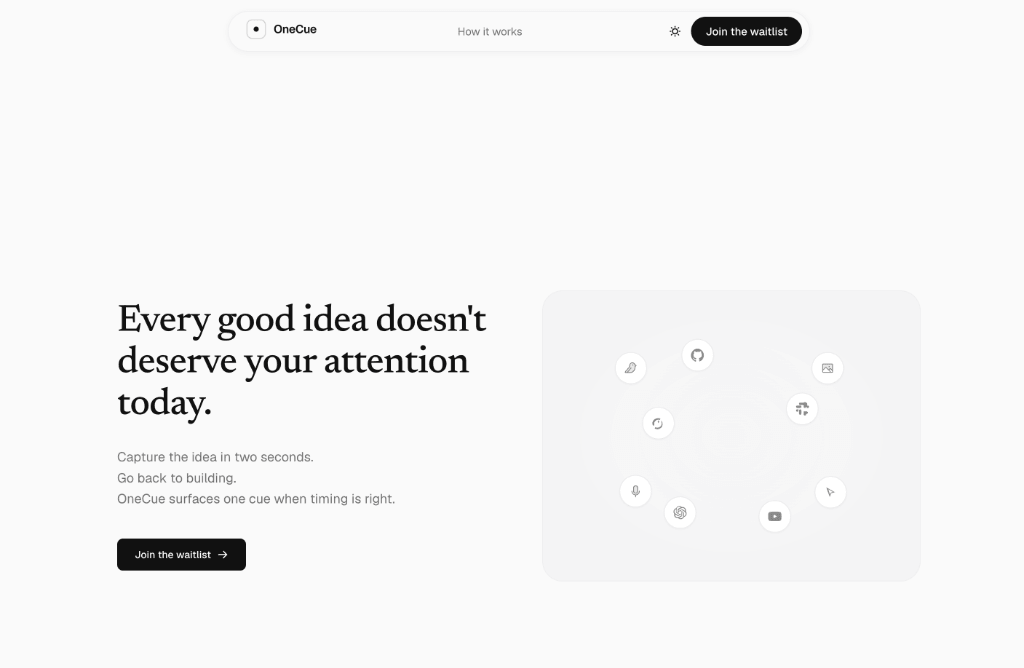 OneCue preview