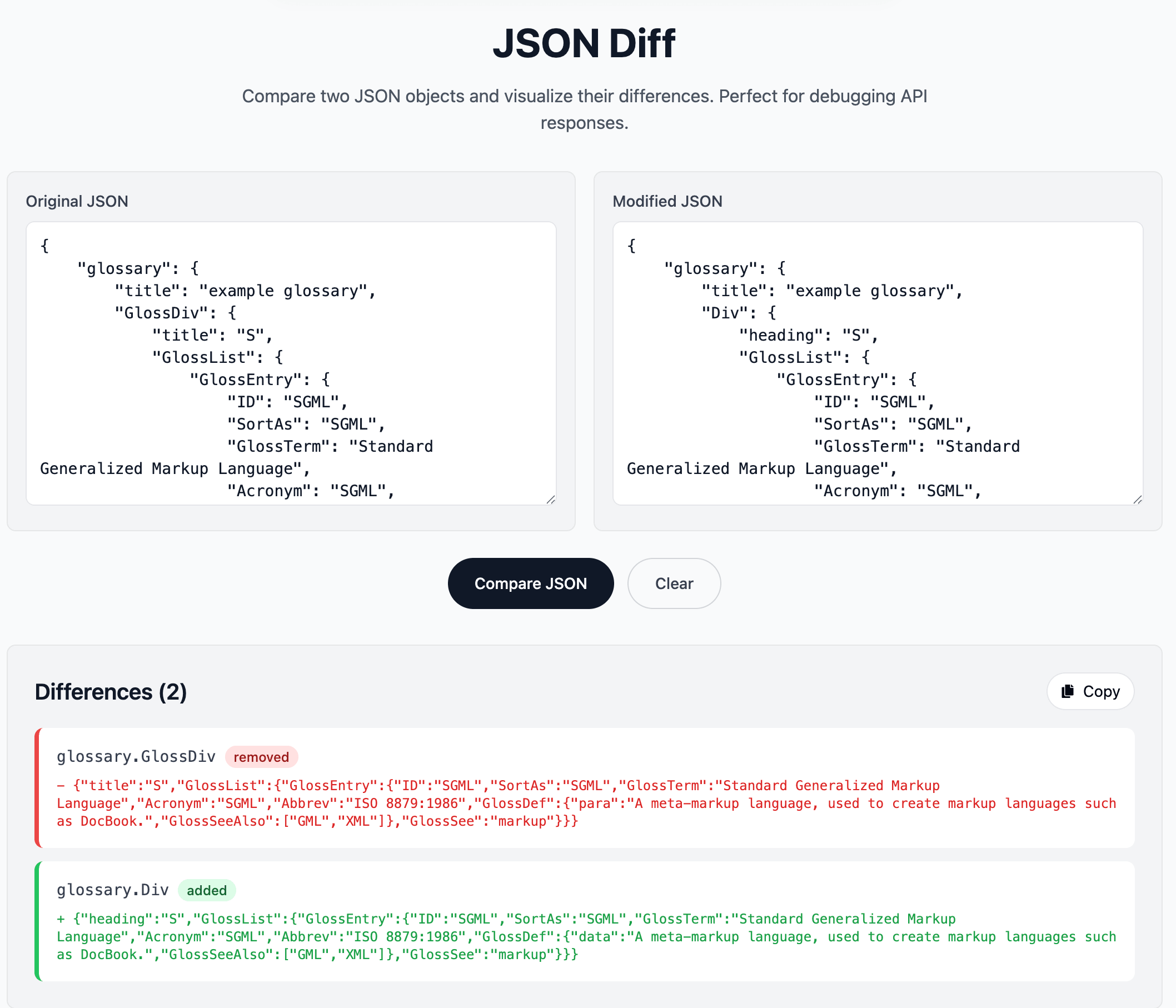 JSON Diff